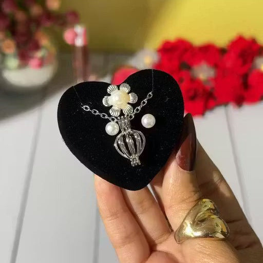 Real Freshwater Oyster Pearl Necklace Kit – Surprise Gift Set for Women