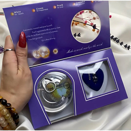 Real Freshwater Oyster Pearl Necklace Kit – Surprise Gift Set for Women